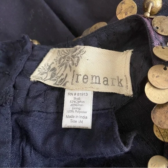 REMARK Statement Metal Coin Embellished Dress Size M - Picture 8 of 10